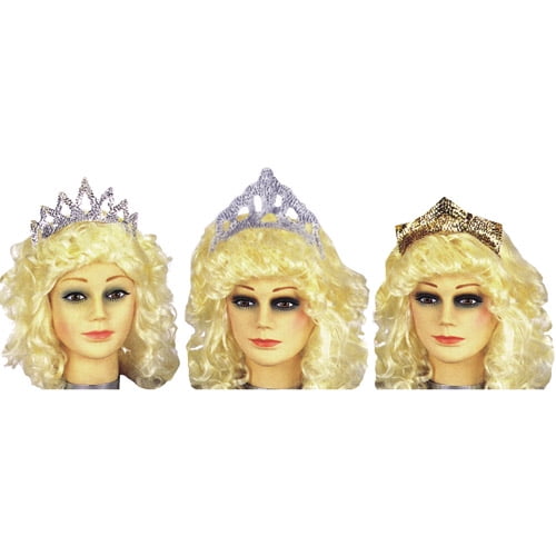 Womens Tiara Sequin Silver Large Costume Accessories Female Halloween