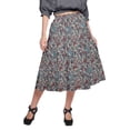 thumbnail image 1 of Moomaya Jupe en Coton avec Taille Élastique à Enfiler Jupe Évasée Imprimée Tenue d'Été, 1 of 5