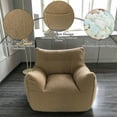 thumbnail image 4 of Giant Bean Bag Chair for Adults with Armrests & Stuffed Memory Foam Large Bean Bag Sofa with Filler Plush Bean Bag Couch Comfy Lazy Sofa Chair for Bedroom Living Room Single Seat Khaki, 4 of 8