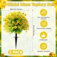 thumbnail image 2 of 2 Packs 24 Inch Fall Artificial Mums Topiary Ball Trees Faux Fall Flowers Artificial Faux Bushes Shrubs for Outdoor Planter  Resistant Fake Greenery for Porch Garden Autumn Decor(Yellow), 2 of 6