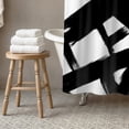 thumbnail image 3 of Creative Products Black Paint Strokes 71x74 Shower Curtain, 3 of 7