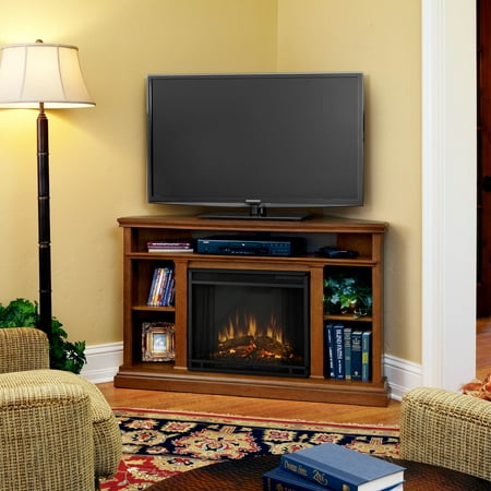 Churchill Electric Fireplace In Oak By Real Flame Walmart Com
