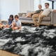 thumbnail image 2 of Alfombra PAGISOFE, negra, blanca y gris, suave y esponjosa, 120 x 180 cm, 2 of 9