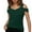 Green, variant on MIXUE Womens Summer Tops Summer Solid Color Off Shoulder Short Sleeve Loose Fashion Basic Pullover T Shirts Daily-Wear,Red,S