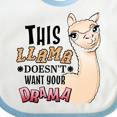 thumbnail image 4 of Inktastic This Llama Doesn't Want Your Drama Cute Llama Boys or Girls Baby Bib, 4 of 4