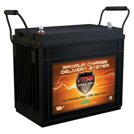 

VMAX SLR155 12V AGM 155Ah Deep Cycle Rechargeable Solar Battery for Amerisolar Brand