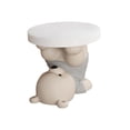 thumbnail image 3 of Table d'Appoint Statue d'Ours Table d'Extrémité Créative pour Salon Chambre Déco Maison Gris, 3 of 8