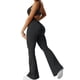 thumbnail image 1 of Mono YEOREO Flare, sin mangas, sin espalda, para gimnasio, ajustado, negro, 1 of 6