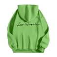 thumbnail image 5 of MHFRRA Sudadera con Capucha y Estampado de Letras para Uso Informal y Comodidad Diaria Verde, 5 of 5