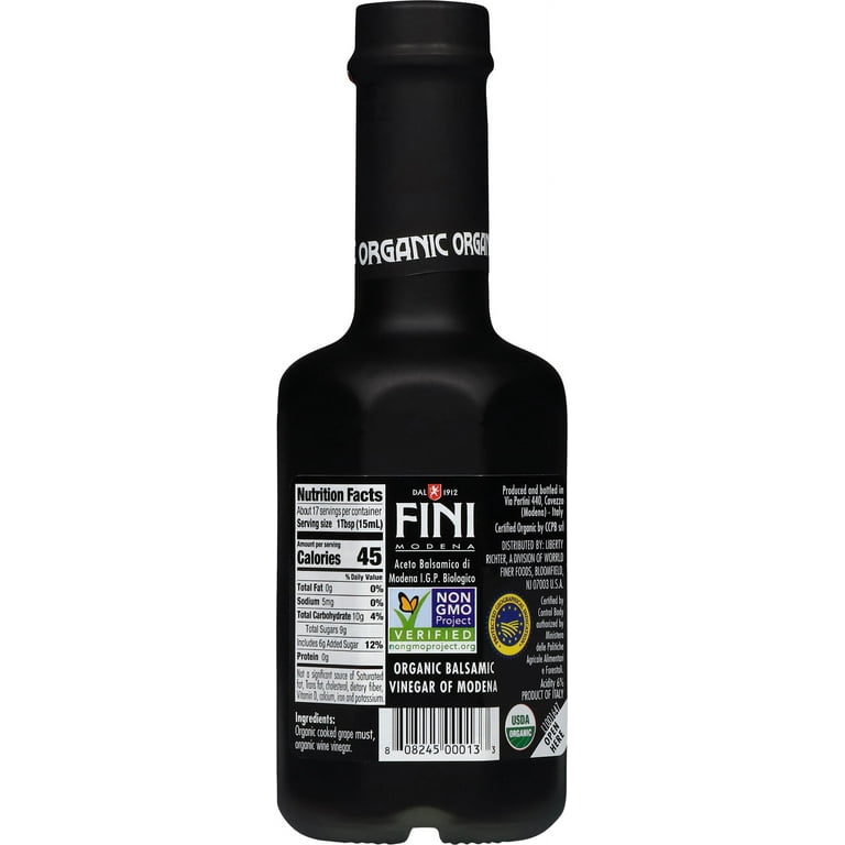 Fini Organic Balsamic Vinegar of Modena 8.45 fl oz - Walmart.com