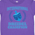 thumbnail image 4 of Inktastic Dreidel Champion Hanukkah with Blue Laurels Boys or Girls Toddler T-Shirt, 4 of 5