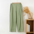 thumbnail image 2 of UAMVSH Women's Pajama Pants Casual Loose Wide Leg Lounge Pants Elastic Waist Solid Comfy Pjs Bottoms, 2 of 4