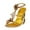 Gold, variant on XYD Women Gorgeous Caged Open Toe Sandals Metal Chain High Heel Rhinestones Crystal Strappy Pumps Dress Shoes Size 7 Green