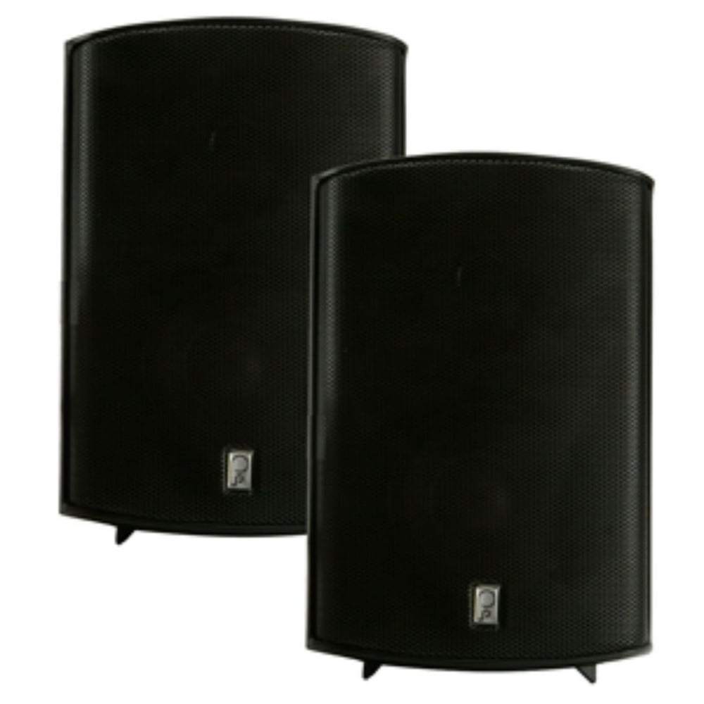 Set of 2 Black Compact Box Marine Speakers 11"