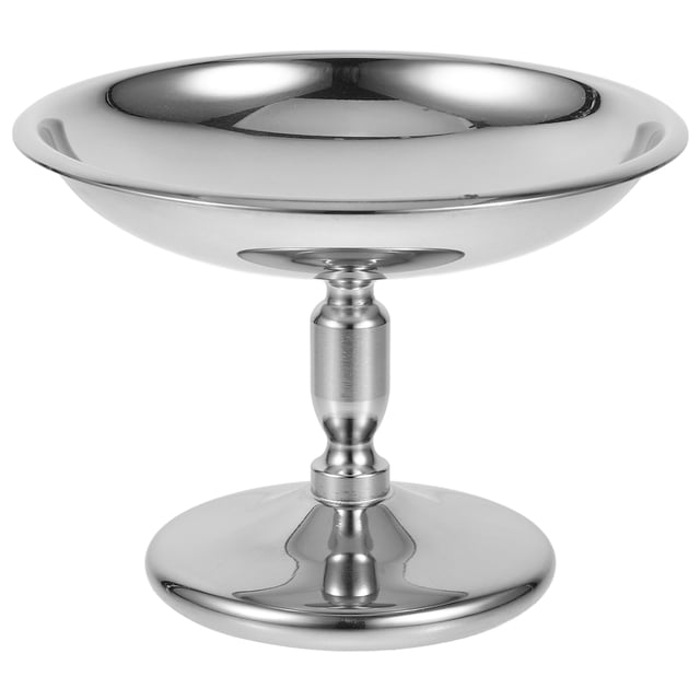 Copa de helado decorativa Copa de postre alta taza de metal Copa de postre de frutas de acero inoxidable