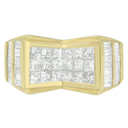 14kt Yellow Gold 3.64 ct. TDW Princess and Baguette-cut Diamond Ring (G-H, VS2-SI1)