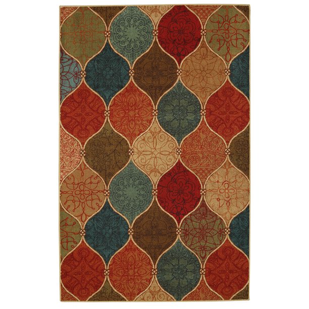 Mohawk Soho Area Rug 12606 416 Multi Curves Angled