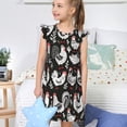 thumbnail image 4 of Fotbe Laying Hens And Roosters Vestido de Dormir para Niñas de 3 a 10 Años, Mangas Cortas, Estilo Princesa, Pijama Camisón con Mangas Voladas-XX-Large, 4 of 6