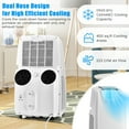 thumbnail image 6 of Costway 8000 BTU (11,500 BTU ASHRAE) Dual Hose Portable Air Conditioner 3-in-1 AC Unit w/ Remote Control, 6 of 11