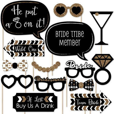 Bride Tribe - Bachelorette Party Photo Booth Props Kit - 20 (Best Bachelorette Party Themes)