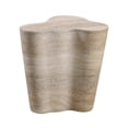 thumbnail image 5 of Slab Faux Travertine Short Side Table, 5 of 6