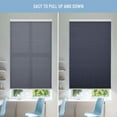 thumbnail image 6 of Keego Cordless Blackout Cellular Shades for Windows Bottom up Pleated Window Blinds Waterproof Thermal Insulated Honeycomb Blinds for Home, Office and Bedroom, Dark Blue 33"W x 54"H, 6 of 9