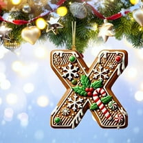 AuroraX Hanging Christmas Decoration Plastic Diy Minimalist Keepsake Ornaments Personalized Decorative Neutral 26 Letters for Party,Christma Tree,Home Decor