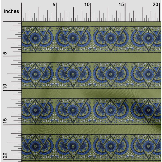 oneOone Cotton Silk Fabric Geometric|Leaves & Floral Block Decor Fabric Printed BTY 42 Inch Wide