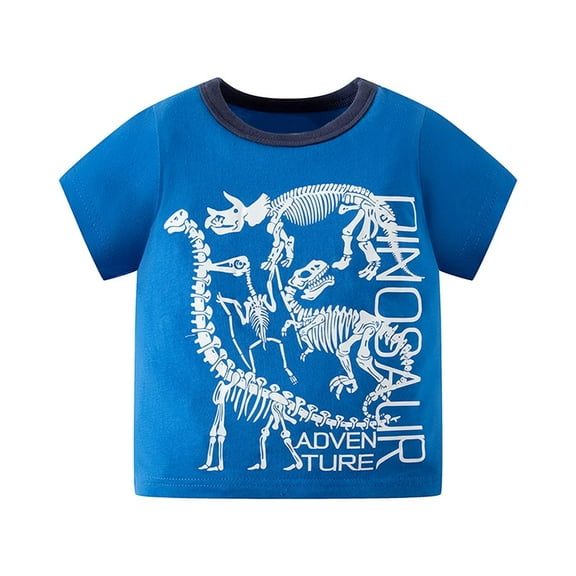 Kids Boy Clothes Dinosaur Graphic T Shirt Trendy Toddler Boy Short Sleeve Shirt Toddler Summer Tshirts 5T Boy Clothes