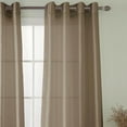 thumbnail image 4 of RT Designers Collection Nancy Faux Luxurious Silk Grommet Curtain Panel 54" x 63" Taupe, 4 of 4