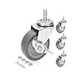 thumbnail image 1 of 3/8 3 Pulgad Caucho Con Freno Giratoria Ruedas Rodaja 4pcs GRIS, 1 of 5