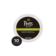 Peets Coffee K Cup Pack Decaf Especial, Medium Roast, Single Cup Coffee Pods, Medium Body Coffee with Bright Balanced Flavors, for Keurig K Cup Brewers, 10 ct