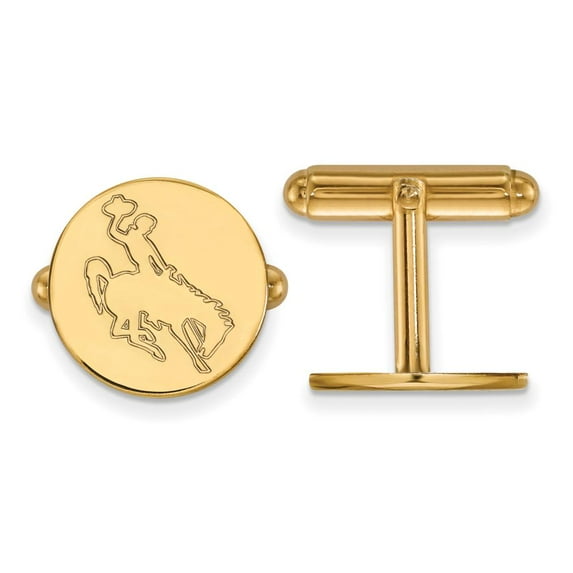 Wyoming Disc Cuff Links (Gold Plated)