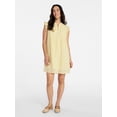 thumbnail image 2 of Time and Tru Women's Cotton Eyelet Mini Dress with Flutter Sleeves, Sizes XS-XXXL, 2 of 6