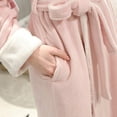 thumbnail image 6 of LOFIR Womens Fleece Robes Long Plush Soft Warm Flannel Spa Bathrobe for Women Ladies Sleepwear (Pink, M), 6 of 6