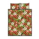 thumbnail image 5 of Juego de cama acolchado con estampado de flores de hojas de fresa, 5 of 5