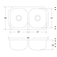 thumbnail image 2 of Fregadero Cocina Submontar 2 Tinas 84x48x20 Eb Cs110 Eb Técnica Linea Clasica, 2 of 3