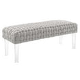 thumbnail image 2 of Modway Prologue Woven Performance Velvet Ottoman in Light Gray, 2 of 7