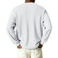 thumbnail image 5 of OIOLOYJM Mens Polo Shirts Casual Button Up Solid Color Beach Shirt Lightweight Long Sleeve T Shirt Fashion Soft Lapel Collared Pullover White M, 5 of 5