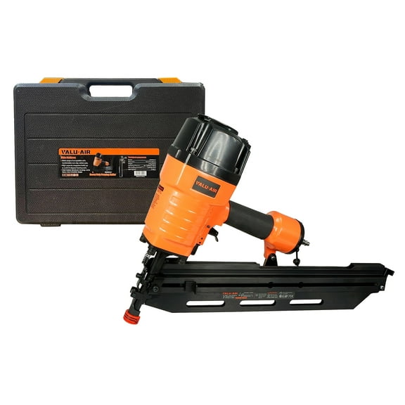 Valu-Air 9021C 21 Degree 3-1/2" Full Round Head Framing Nailer with Carrying Case and Interchangeable Trigger, Tool-Free Depth Adjust, and No Mar Tip