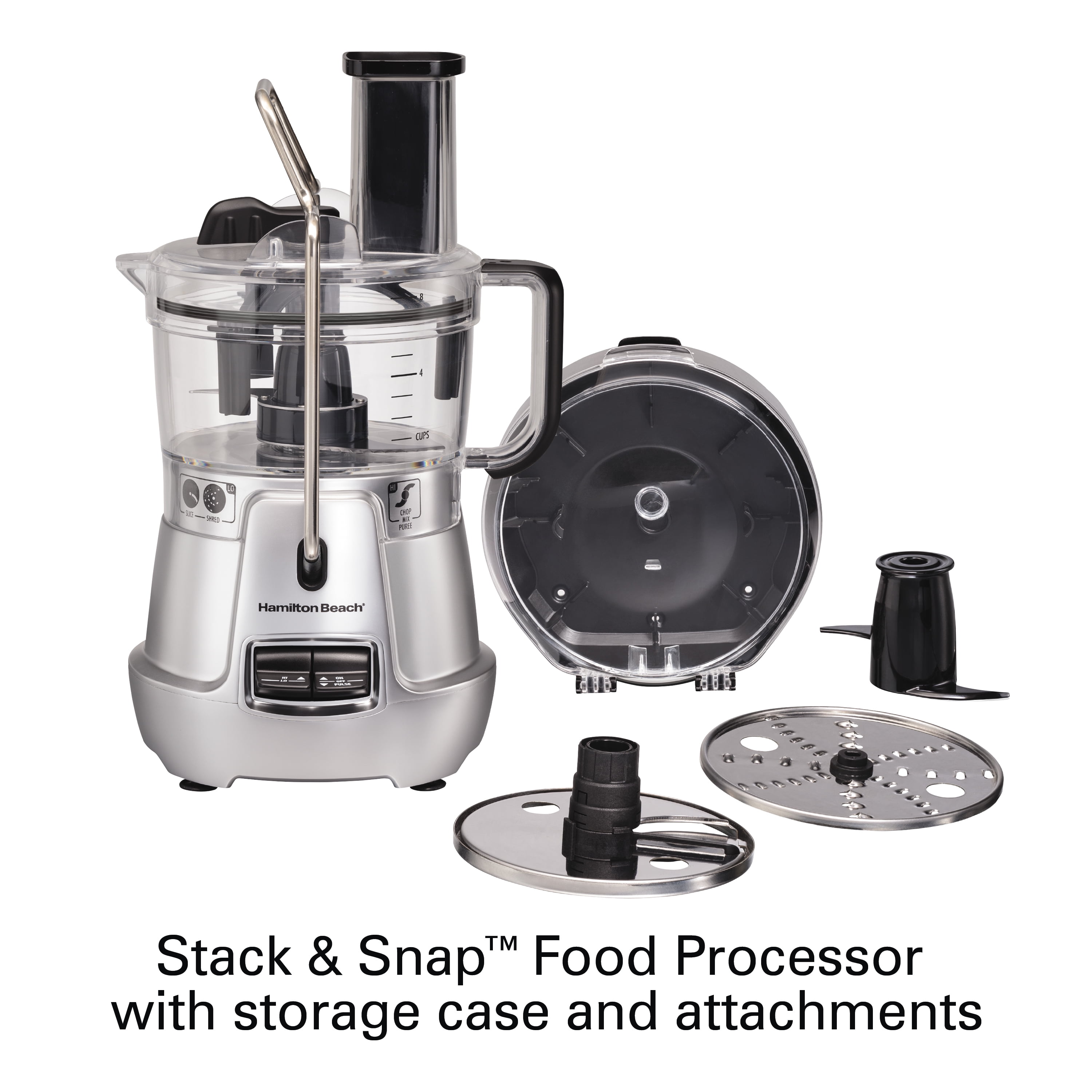 Hamilton Beach 8-Cup Stack & Snap™ Food Processor with Bowl Scraper &  Adjustable Slicing - 70820