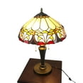 thumbnail image 3 of FixtureDisplays® Tiffany Style Elegant 2 Lights Desktop Lamp 16-Inch Shade15719, 3 of 13