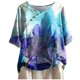 thumbnail image 4 of Pntutb moda mujer casual cuello redondo blusa estampada 1/2 manga camiseta verano tops Pntutb Pntutb-2584, 4 of 4