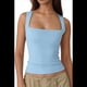 thumbnail image 3 of Camiseta Sin Mangas con Cuello Cuadrado para Mujer, Azul , Talla XL, 3 of 9