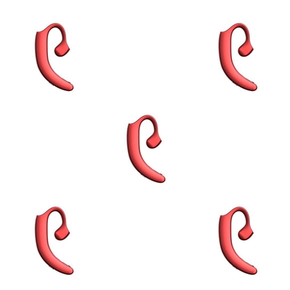 Matsuzay Auricular compatible con Bluetooth con micrófono Recargable Cancelación de ruido Auricular manos libres Auricular rojo Rojo 5piezas