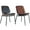 Black, PU, variant on Mid Century Modern Dining Chairs Set of 6, Black Kitchen & Dining Room Chairs Set of 6, Upholstered PU Leather Kitchen Chairs for Dining Table, Sillas de Comedor, Metal Leg, Walnut Back(Black, 6 Pcs)