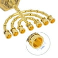 thumbnail image 2 of BRTAGG Menorah 7 Branch, 12 Tribes of Israel, Jerusalem Temple Jewish Candle Holder (5", Gold), 2 of 7