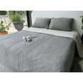 thumbnail image 3 of Muslin Blanket 4 Layers, Soft Bedspread, 100% Turkish Cotton Muslin Bed Cover, Reversible Coverlet, Anthracite, 91x95 inches, Queen Size, 3 of 5