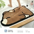 thumbnail image 2 of Animal Bathroom Rug Bath Mat, Extra Soft Absorbent Bath Rugs, Non-Slip Comfortable Shower Rug, Carpet for Tub, Shower, Bath Room, Machine Wash Dry, 17.7" x 29.5", Bear, 2 of 7