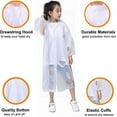 thumbnail image 3 of Thicker Reusable Raincoat Rain Poncho Jacket Slicker for Children Boy Girl Kids 2pcs White*2, 3 of 5